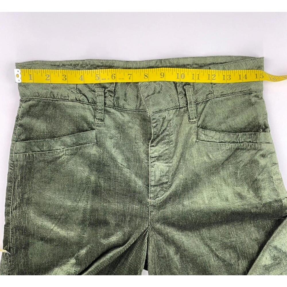 Anthropologie Paige Sutton Ultra High-Rise Corduroy Pants Olive Green Women's 28 - Picture 7 of 10